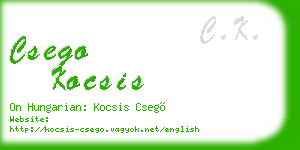 csego kocsis business card